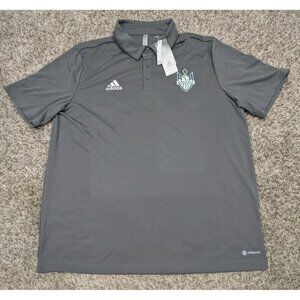 Adidas Oklahoma FC Energy Polo Shirt Men's XL Grey Soccer Club Aero Ready Golf